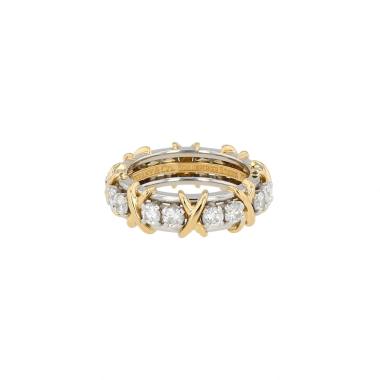 Bague Kim Givenchy Fucsia Irresistible Sixteen Stones en platine,  or jaune et diamants