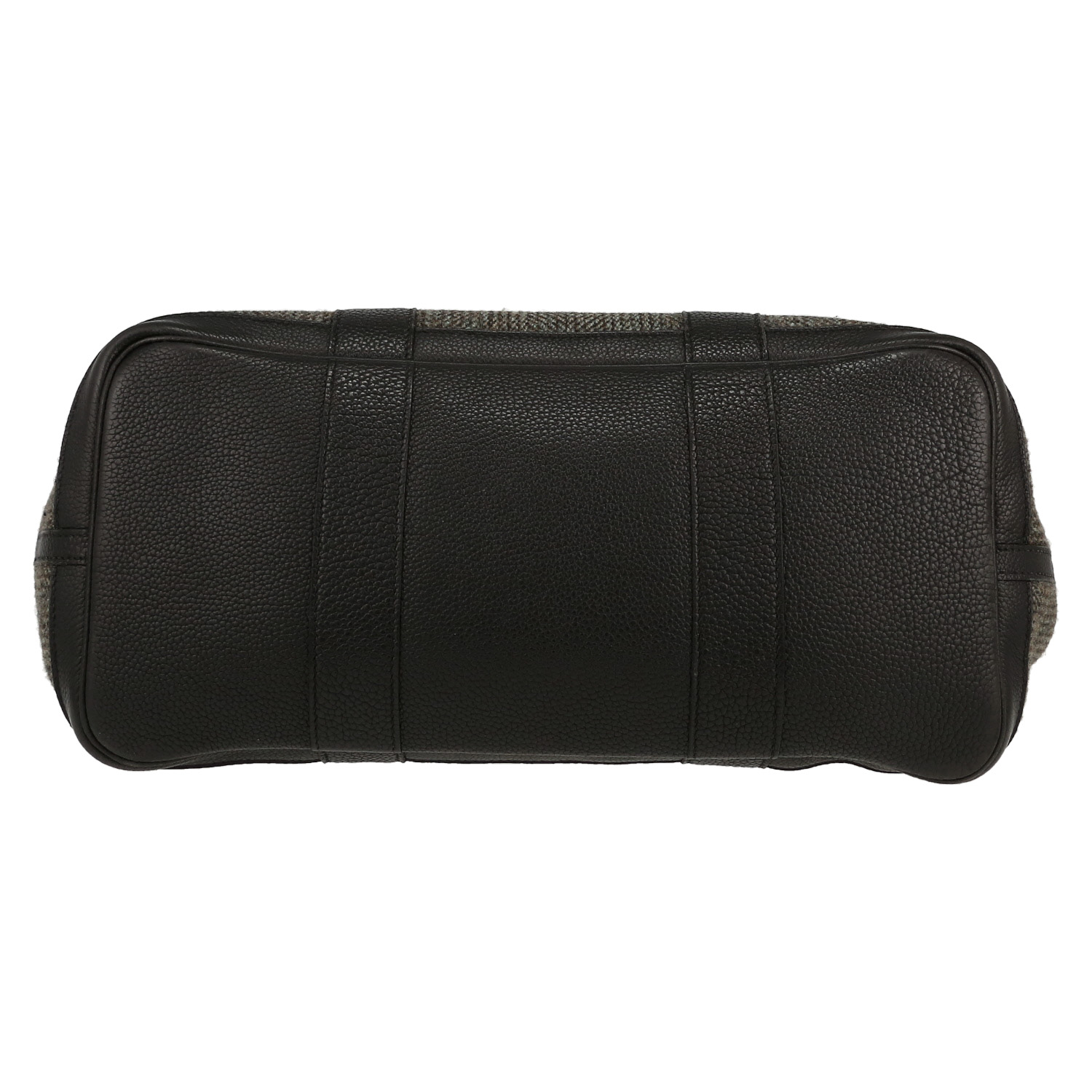 Bolso Cabás Hermès  Garden en tejido de lana verde y cuero negro - Detail D1