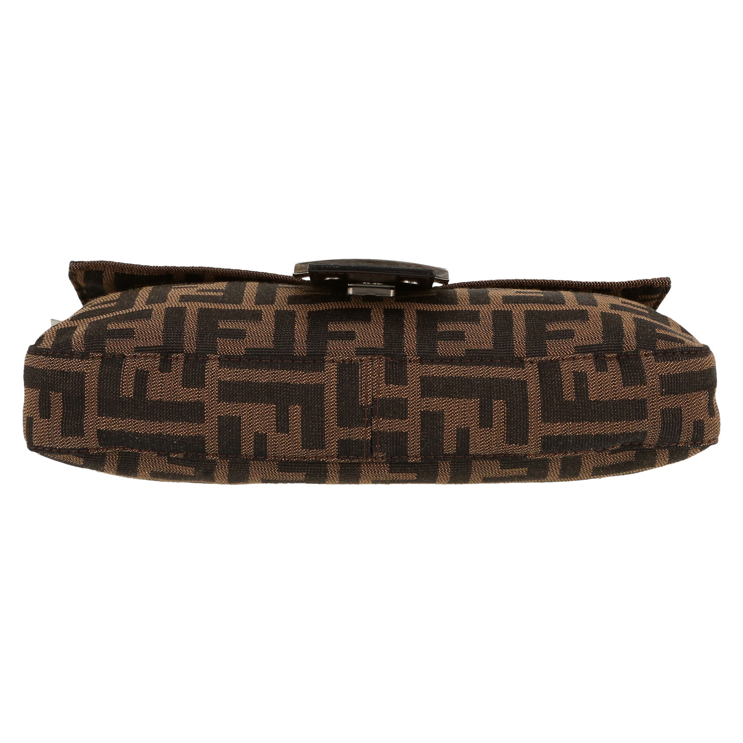 Sac à main Fendi  Baguette en toile siglée marron - Detail D1
