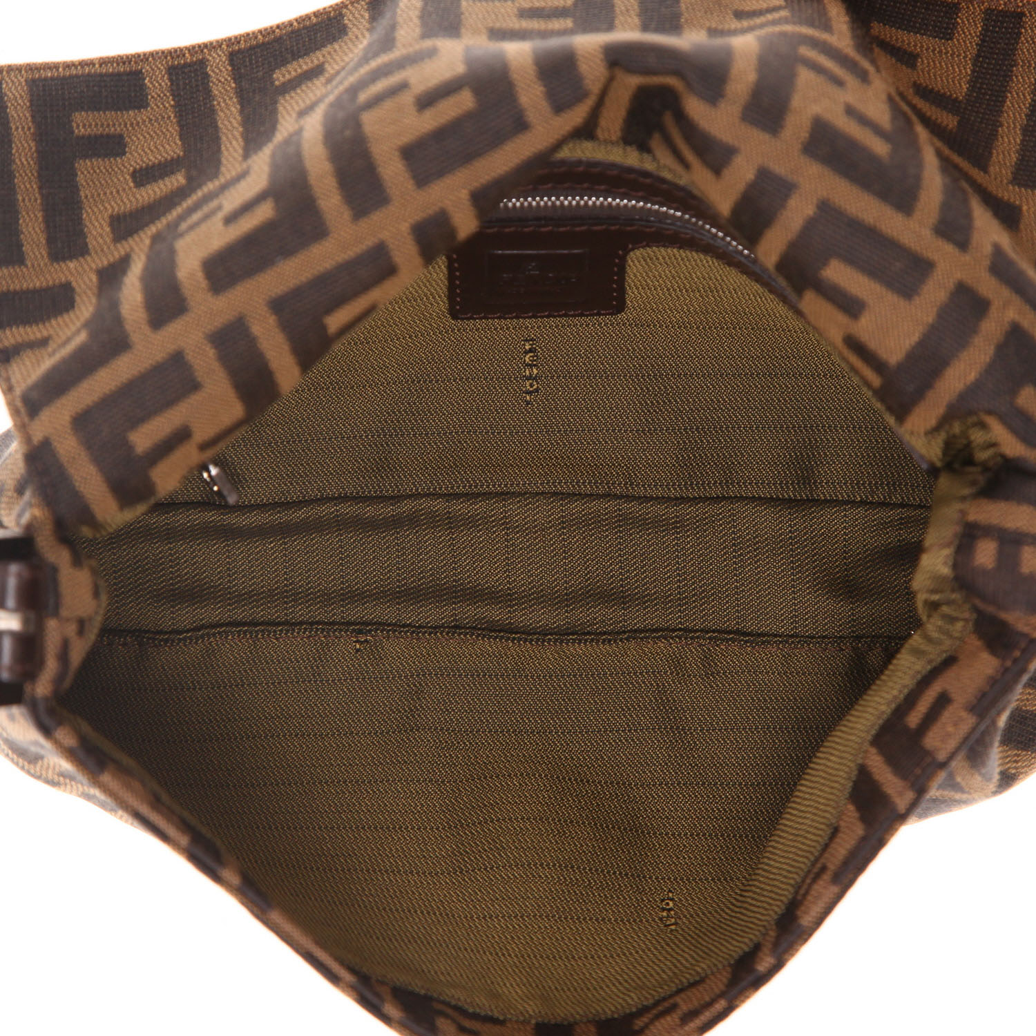 Sac à main Fendi  Baguette en toile siglée marron - Detail D3