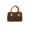 Sac à main Louis Vuitton  Nano Speedy en toile monogram marron et cuir naturel - 360 thumbnail