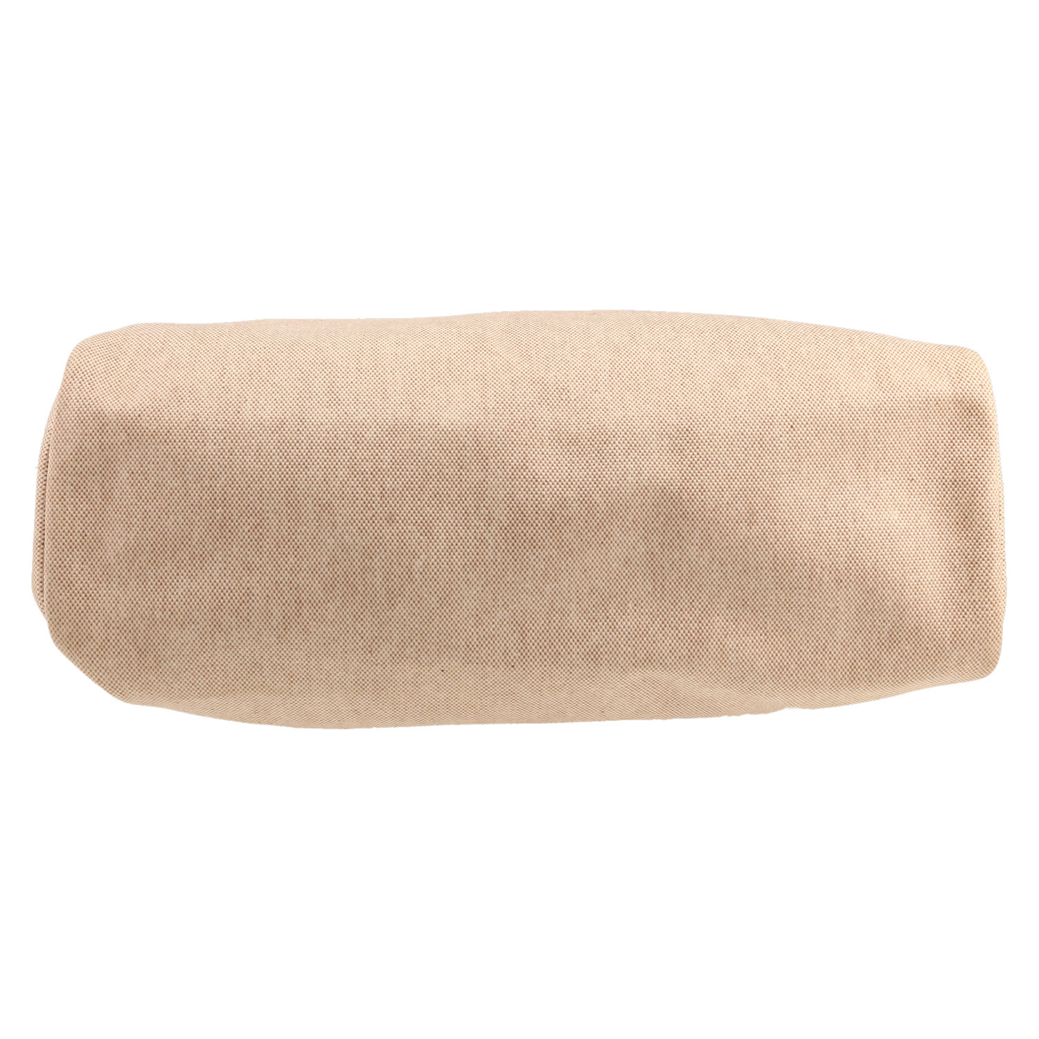 Bolso para llevar al hombro o en la mano Hermès  Herbag en lona beige y vaca Hunter natural - Detail D1