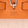 Hermès  Herbag bag worn on the shoulder or carried in the hand  in beige canvas  and natural Hunter cowhide - Detail D2 thumbnail