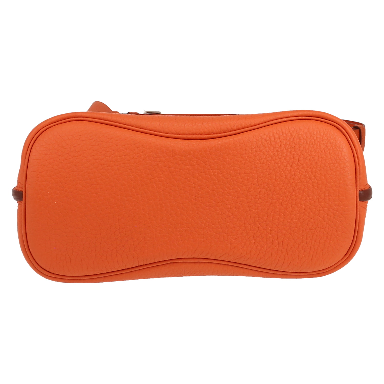 Sac à main Hermès  So Kelly en cuir taurillon clémence orange - Detail D1