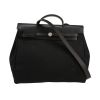 Hermès  Herbag bag worn on the shoulder or carried in the hand  in black canvas  and black leather - 360 thumbnail