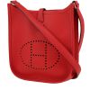 Bolso bandolera Hermès  Mini Evelyne en cuero epsom rojo - 00pp thumbnail
