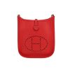 Hermès  Mini Evelyne shoulder bag  in red epsom leather - 360 thumbnail