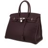 Hermès  Birkin 35 cm handbag  in purple Raisin leather taurillon clémence - 00pp thumbnail