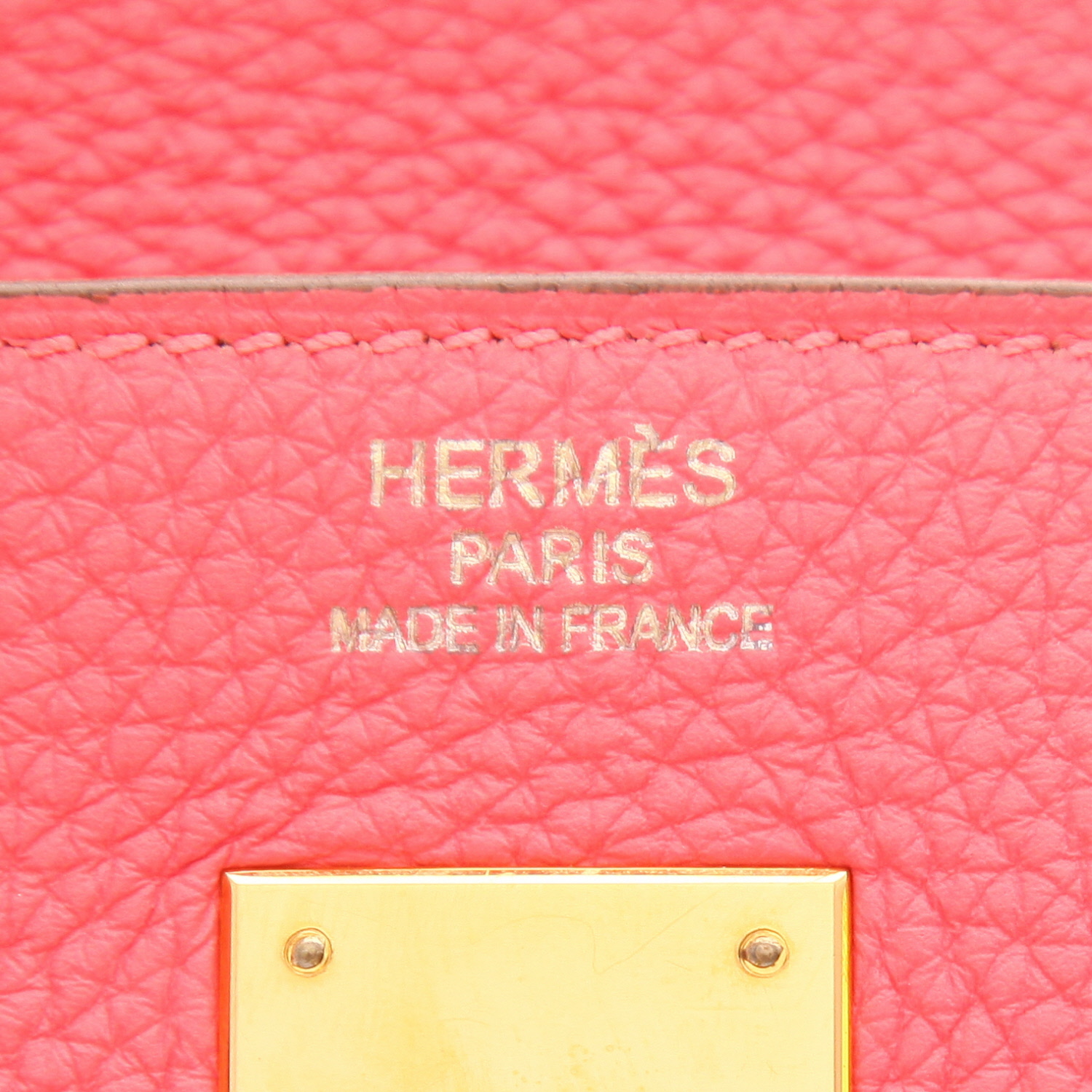 Borsa Hermès  Birkin 40 cm in pelle togo Rose Lipstick - Detail D2