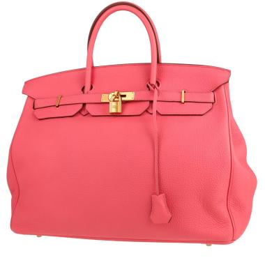 Bolso de mano Hermès  Birkin 40 cm en cuero togo Rose Lipstick