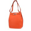 Bolso bandolera Hermès  So Kelly en cuero taurillon clémence naranja Poppy - 00pp thumbnail