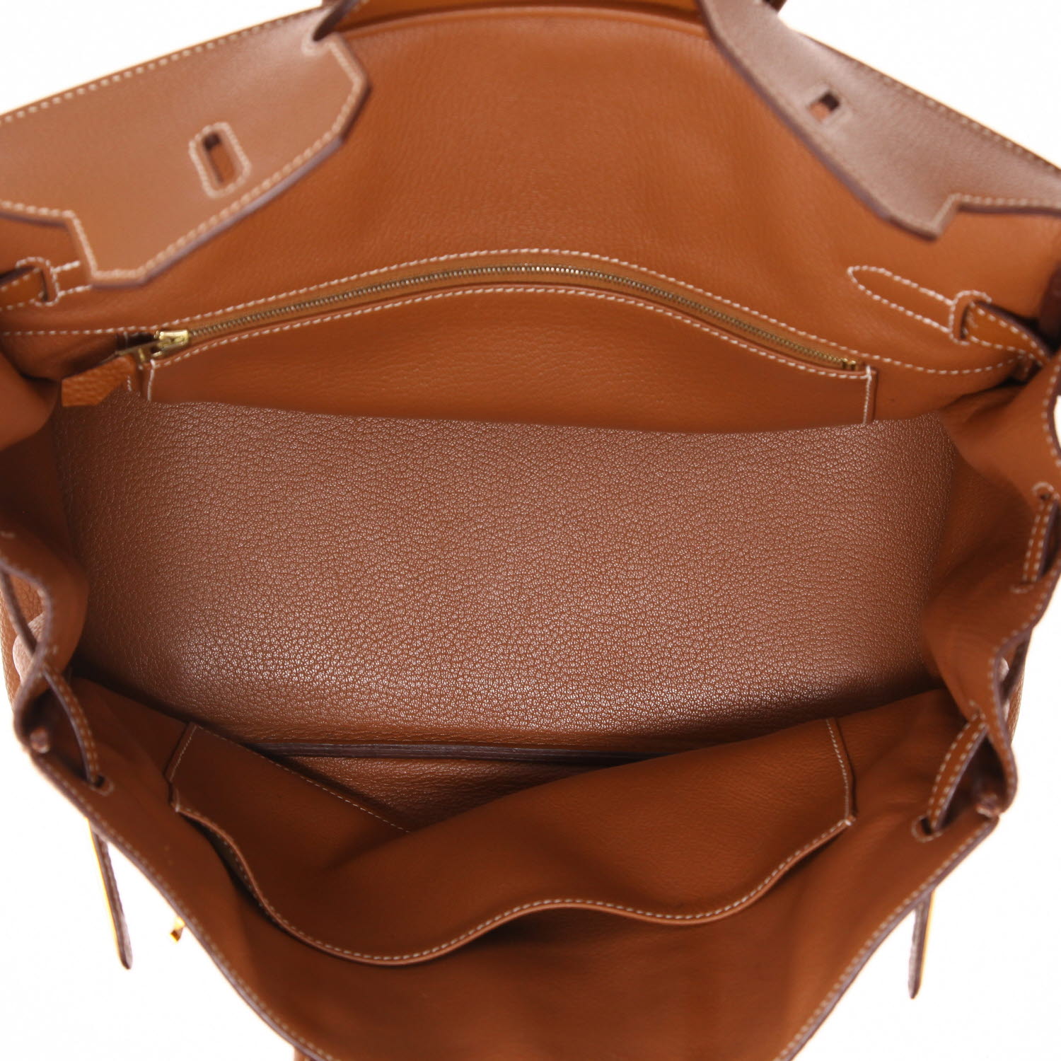 Bolso de mano Hermès  Birkin 35 cm en cuero togo color oro - Detail D3