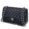 Chanel  Timeless Jumbo handbag  in navy blue quilted grained leather - 00pp thumbnail
