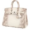 Hermès  Birkin 25 cm handbag  in white niloticus crocodile - 00pp thumbnail