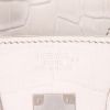 Bolso de mano Hermès  Birkin 25 cm Himalaya en cocodrilo niloticus blanco - Detail D3 thumbnail