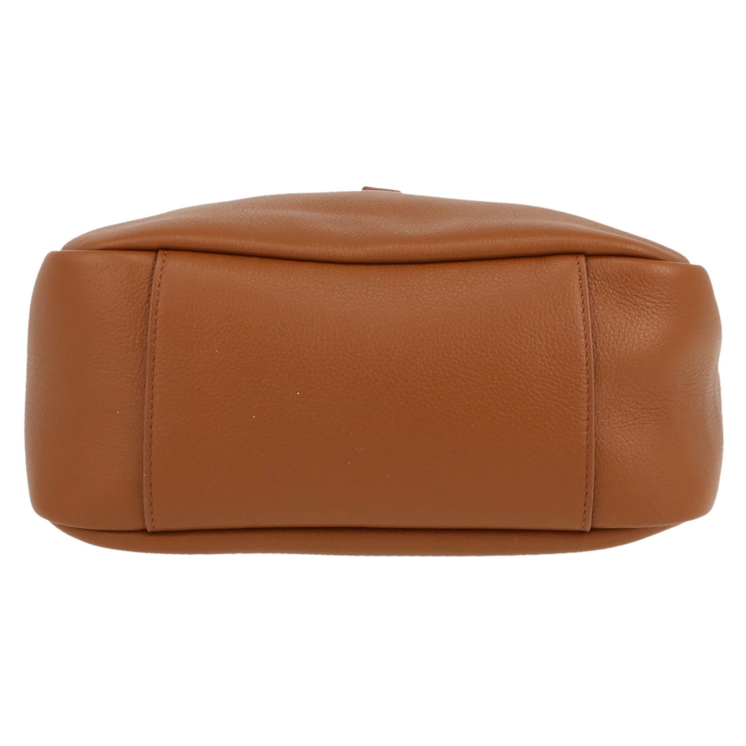 Bolso de mano Saint Laurent  5 à 7 modelo pequeño  en cuero granulado marrón - Detail D1