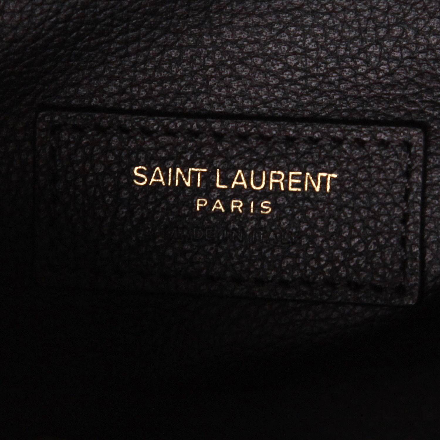 Sac à main Saint Laurent  5 à 7 petit modèle  en cuir grainé noir - Detail D2