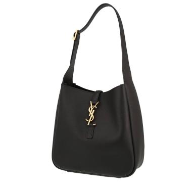 Saint Laurent  5 à 7 small model  handbag  in black grained leather