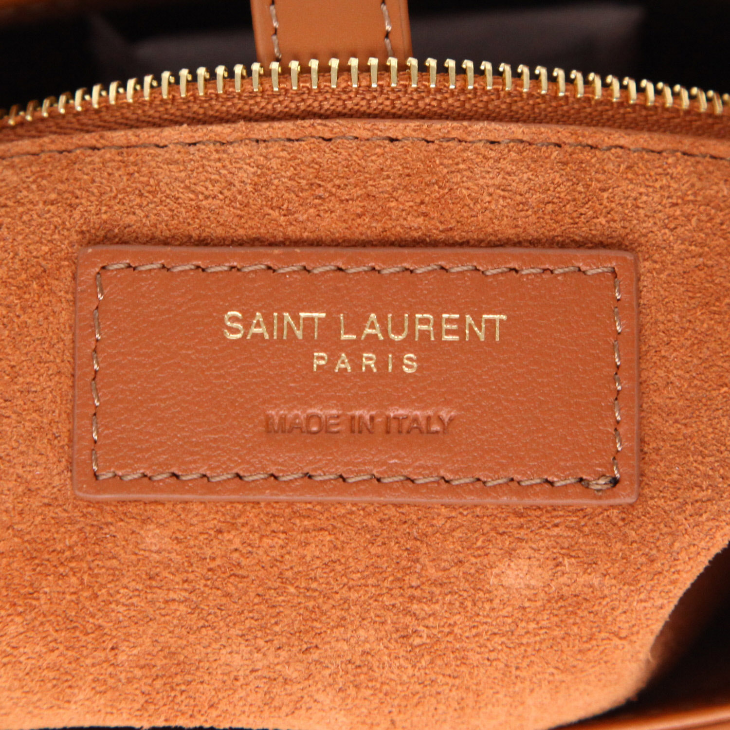 Sac à main Saint Laurent  5 à 7 en cuir marron - Detail D2