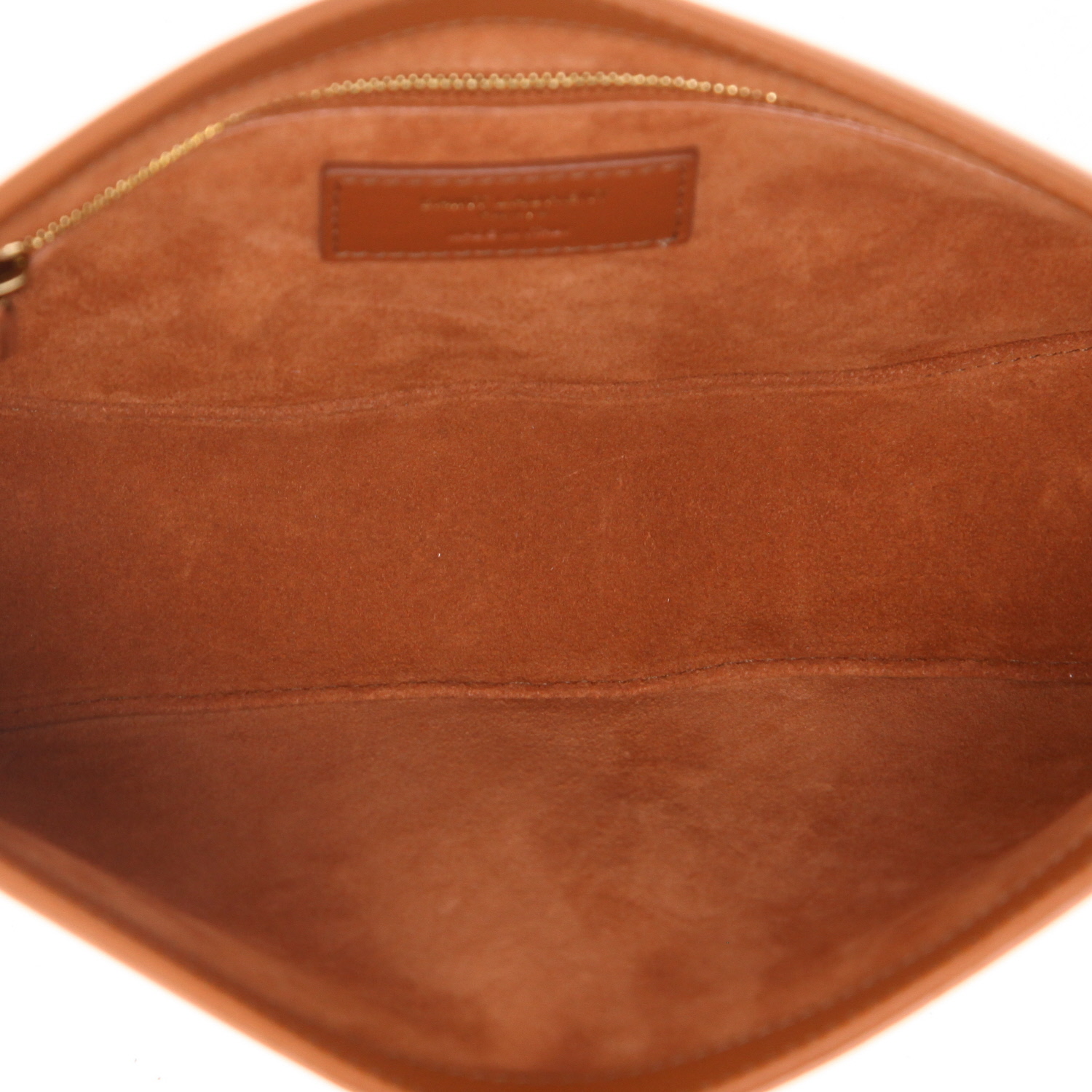 Bolso de mano Saint Laurent  5 à 7 en cuero marrón - Detail D3