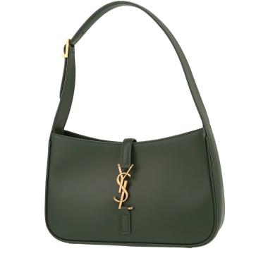 Bolso de mano Saint Laurent  5 à 7 en cuero verde