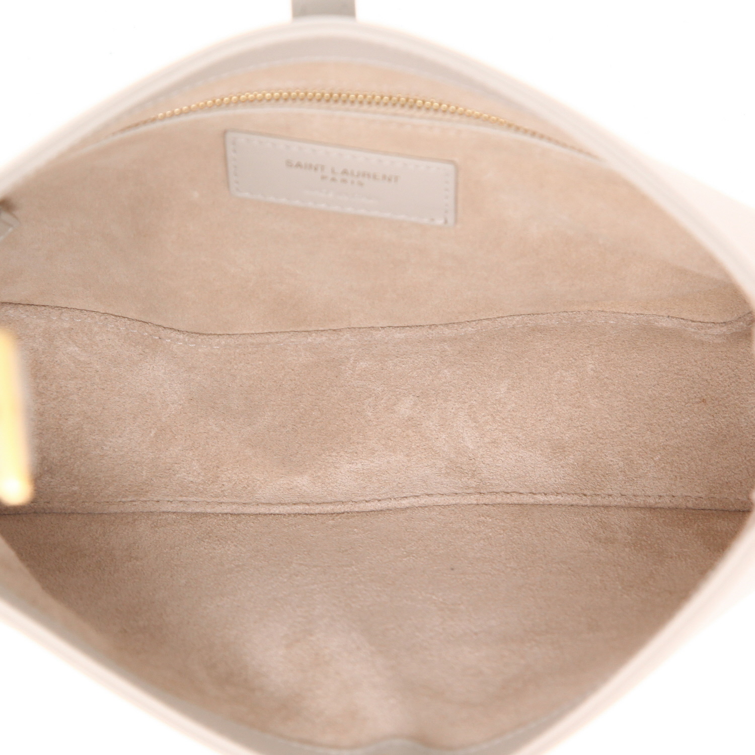 Bolso de mano Saint Laurent  5 à 7 en cuero blanco - Detail D3