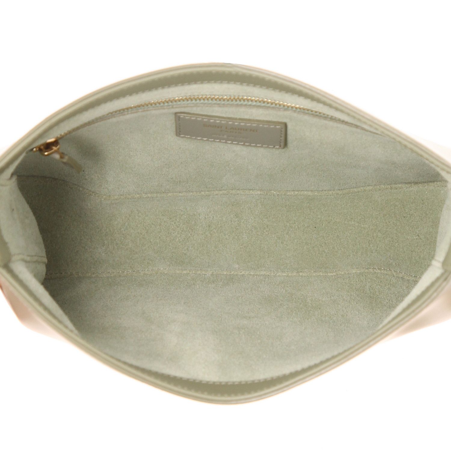 Sac à main Saint Laurent  5 à 7 en cuir vert - Detail D3