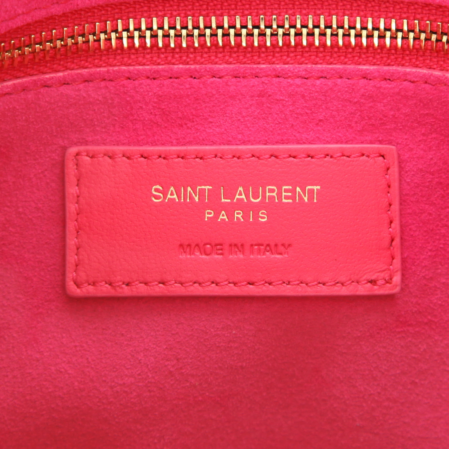 Sac à main Saint Laurent  5 à 7 en cuir rose - Detail D2