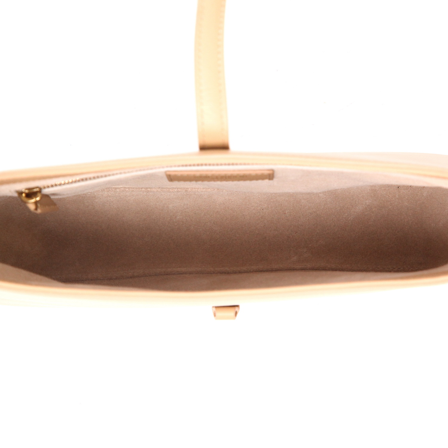 Bolso de mano Saint Laurent  5 à 7 en cuero beige - Detail D3