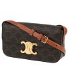 Borsa Celine  Claude in tela "Triomphe" e pelle marrone - 00pp thumbnail