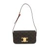 Borsa Celine  Claude in tela "Triomphe" e pelle marrone - 360 thumbnail