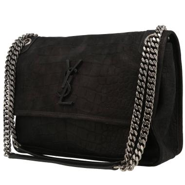 Saint Laurent  Niki medium model  shoulder bag  in black suede