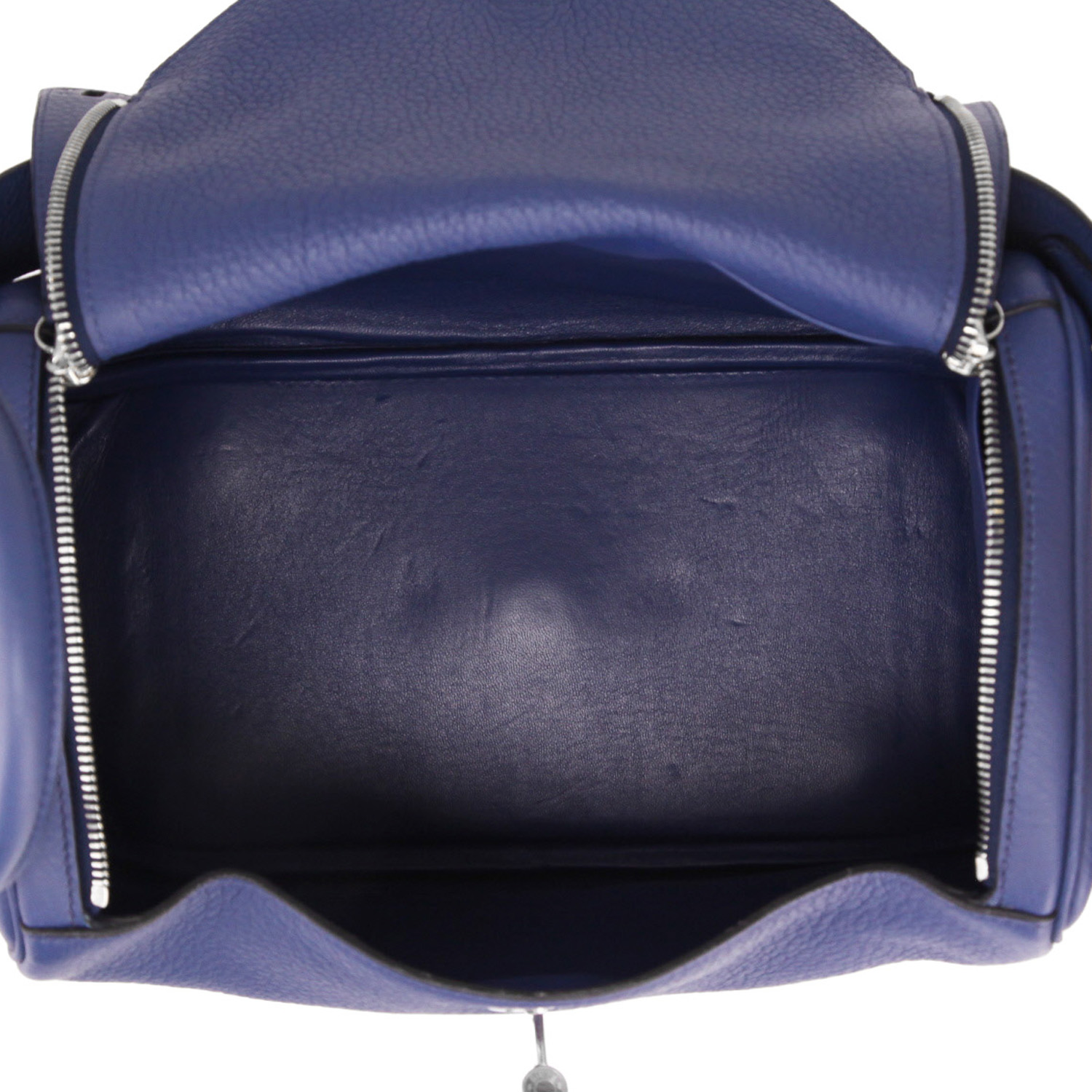 Hermès  Lindy 30 cm handbag  in Lavande blue togo leather - Detail D3