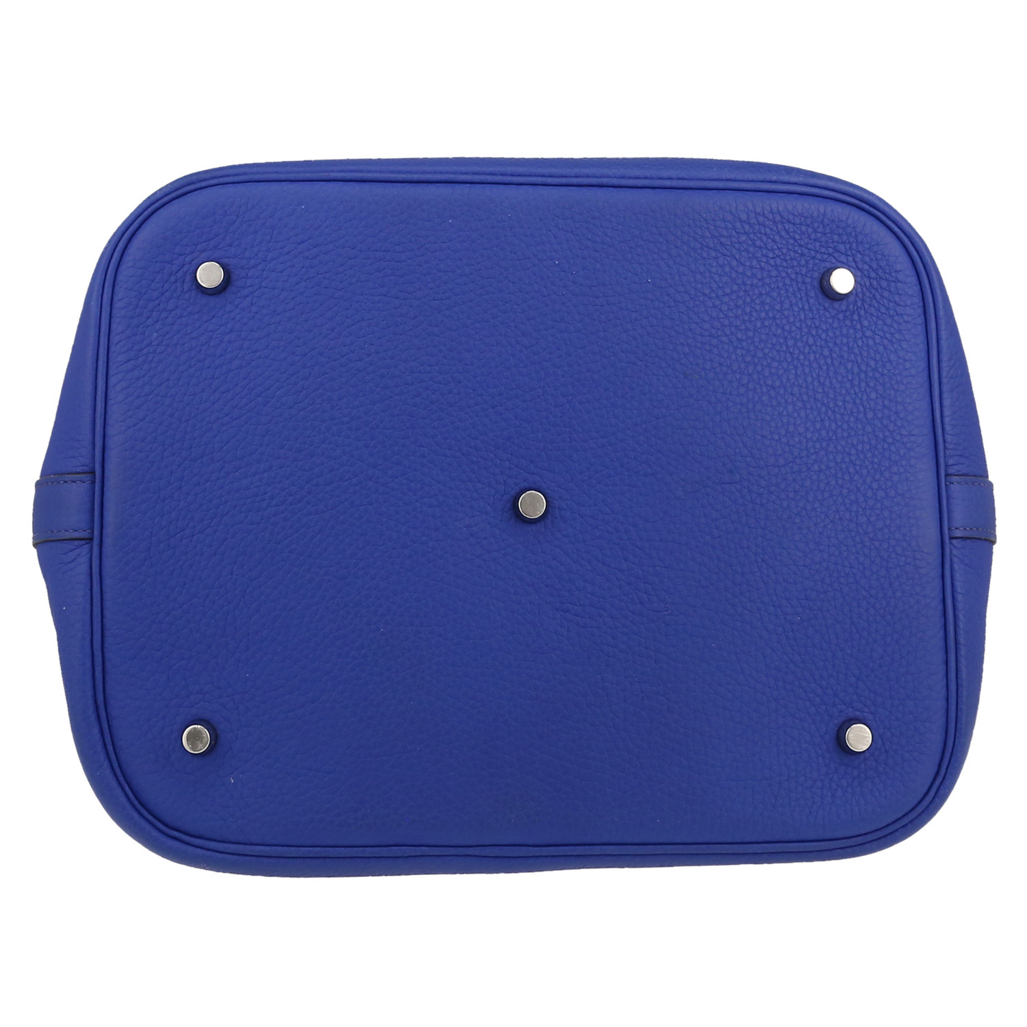 Borsa Hermès  Picotin modello grande  in pelle togo blu - Detail D1