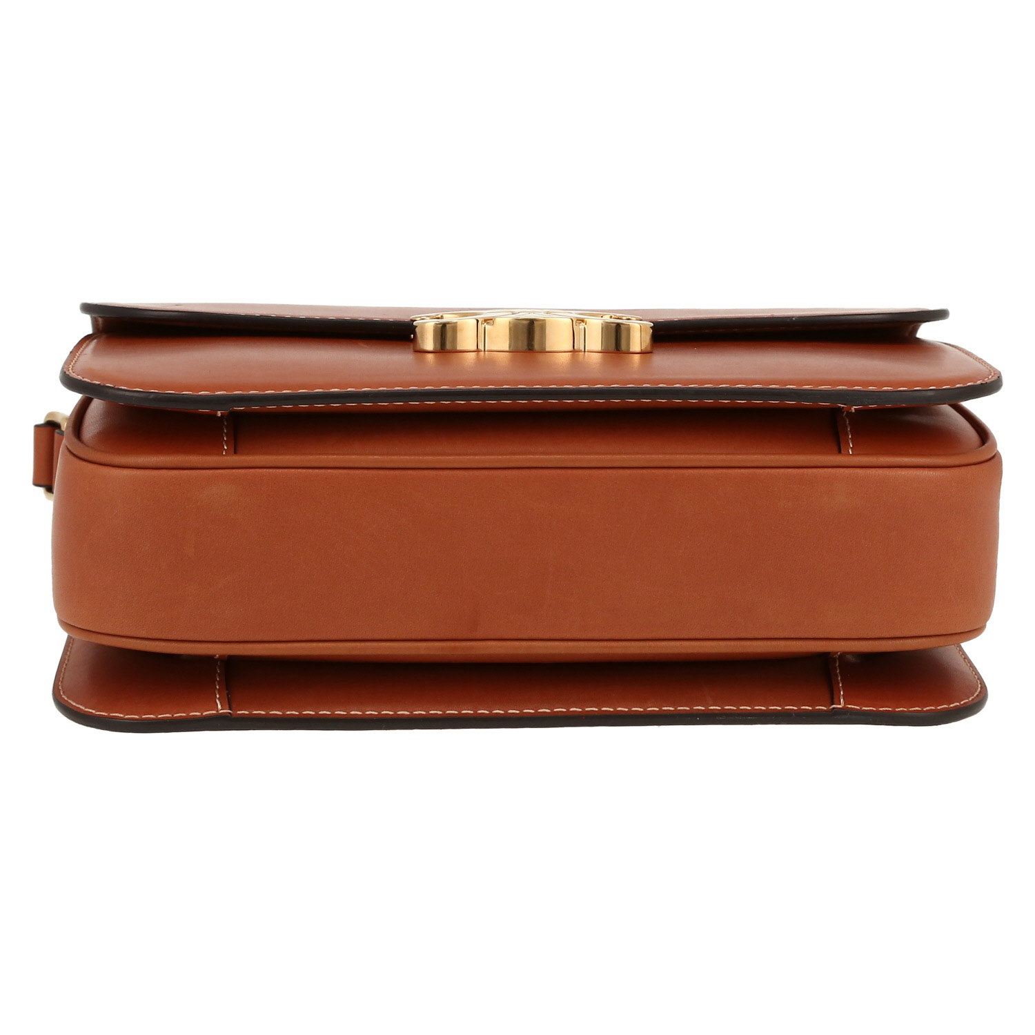 Celine  Triomphe shoulder bag  in brown leather - Detail D1