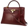 Hermès  Kelly 32 cm handbag  in burgundy box leather - 00pp thumbnail
