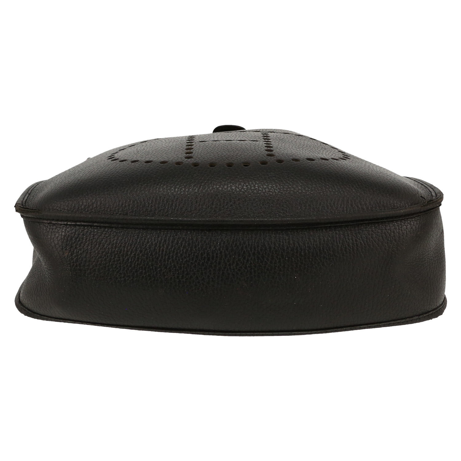 Sac bandoulière Hermès  Evelyne en cuir togo noir - Detail D1