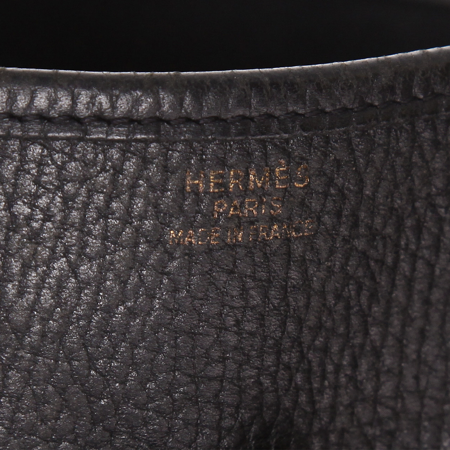 Bolso bandolera Hermès  Evelyne en cuero togo negro - Detail D2