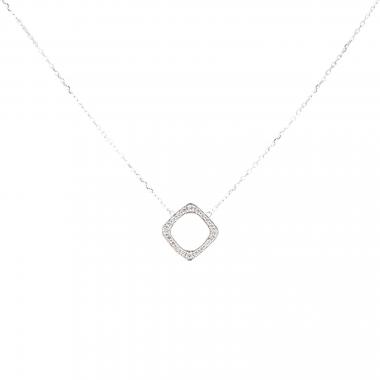 Collar Dinh Van Impressions de oro blanco y diamantes