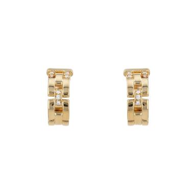 Cartier Maillon Panthère earrings in yellow gold and diamonds