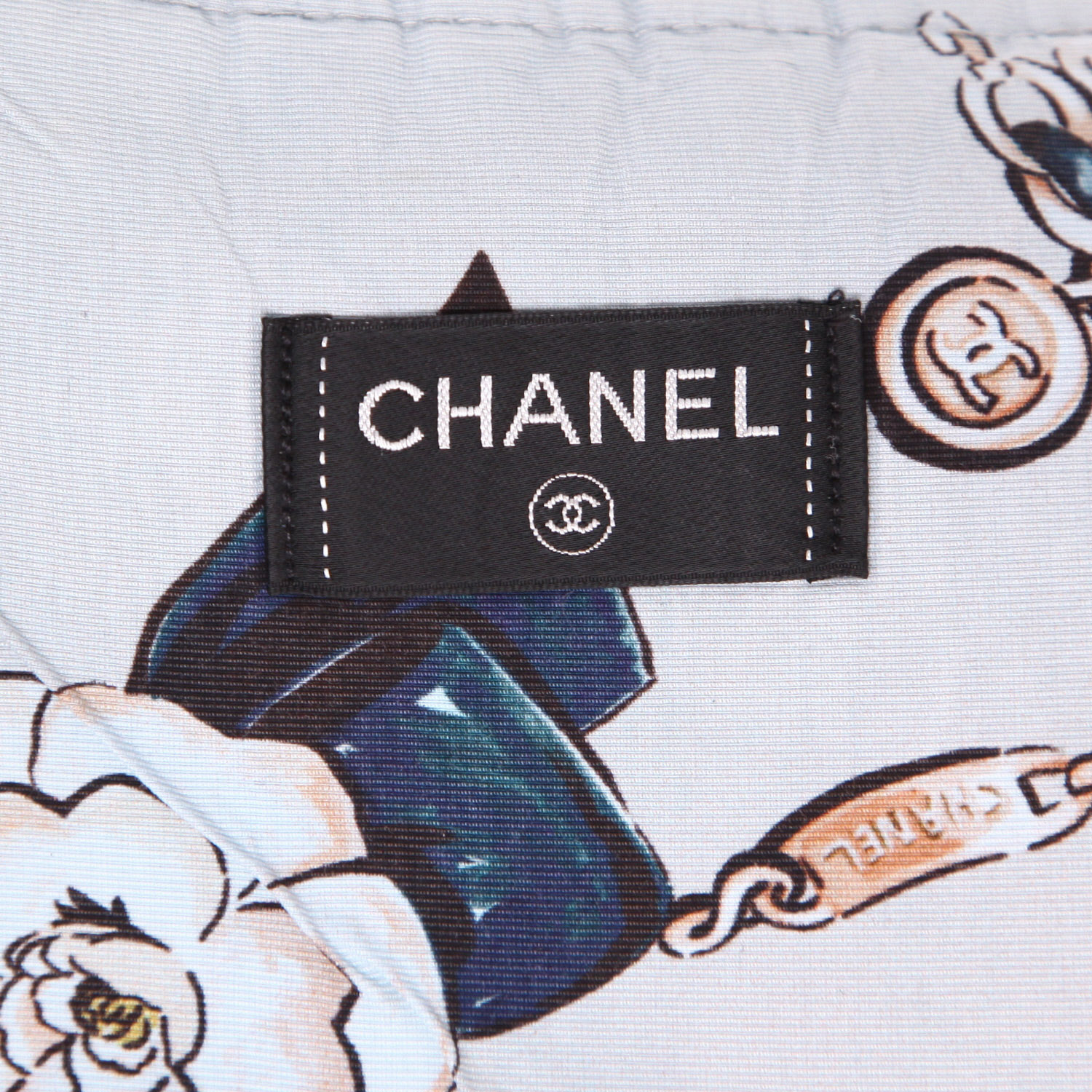 Bolso Cabás Chanel   en tejido esponjoso azul - Detail D2