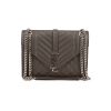 Saint Laurent  Enveloppe shoulder bag  in anthracite grey quilted grained leather - 360 thumbnail
