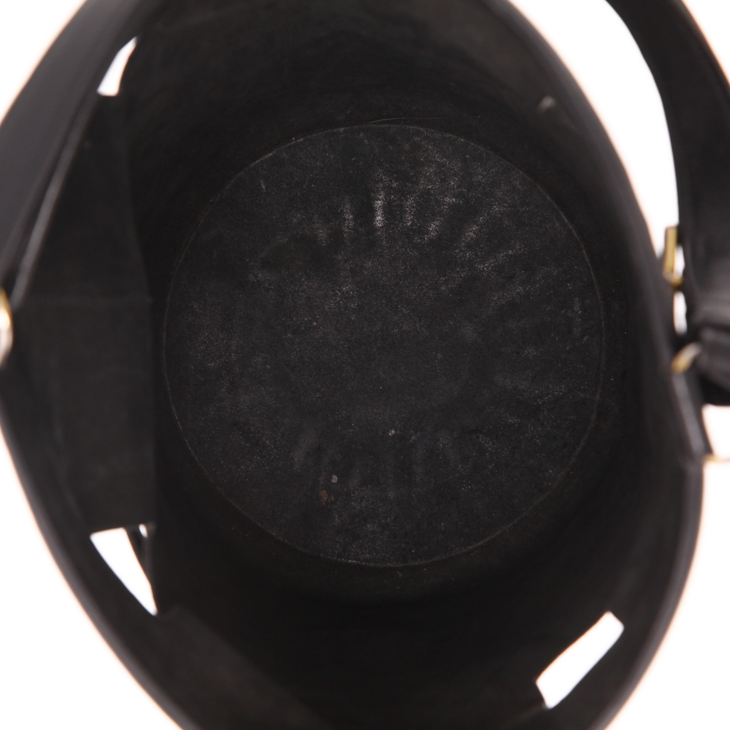 Bolso de mano Hermès  Mangeoire en cuero box negro - Detail D3