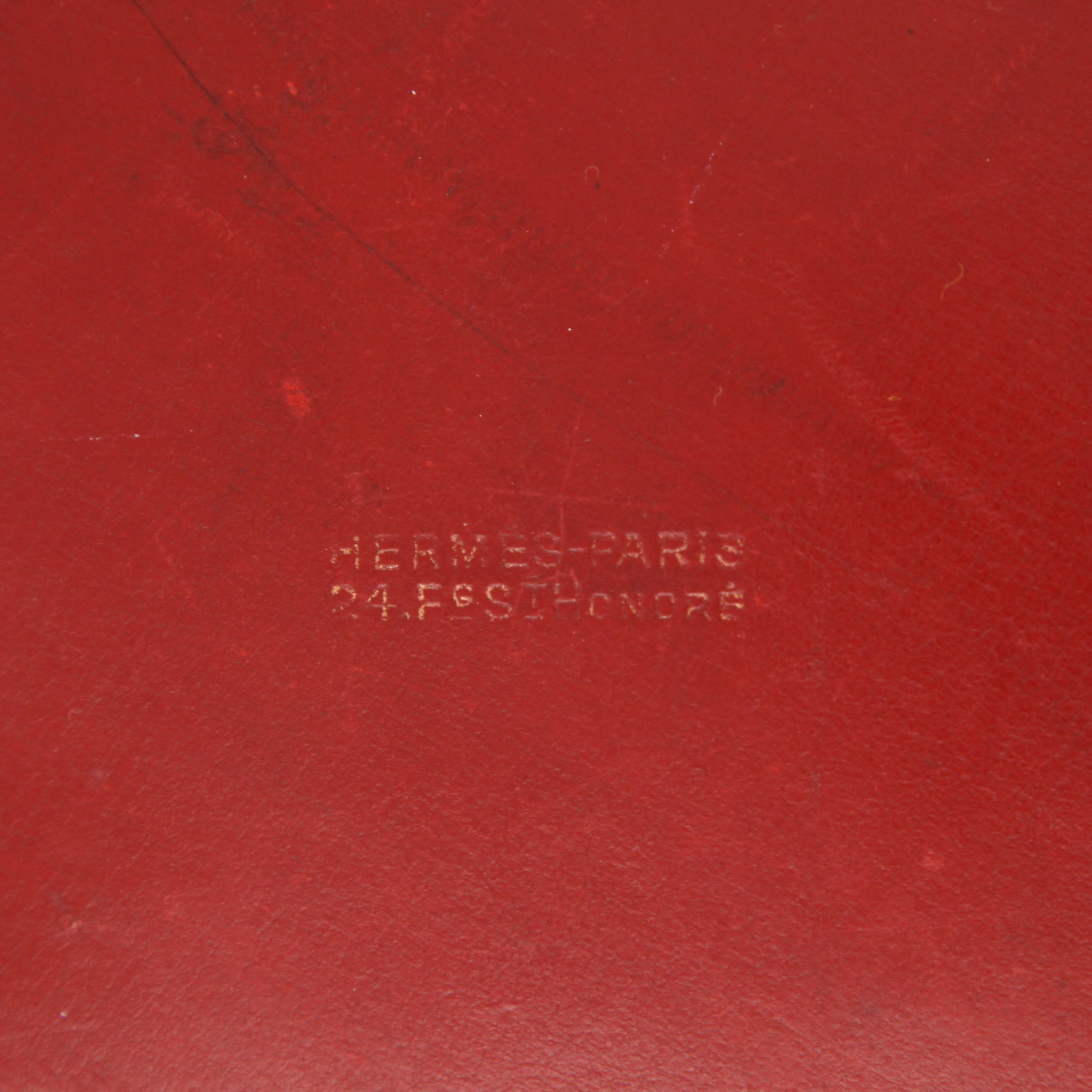 Hermès  Mangeoire handbag  in red box leather - Detail D2