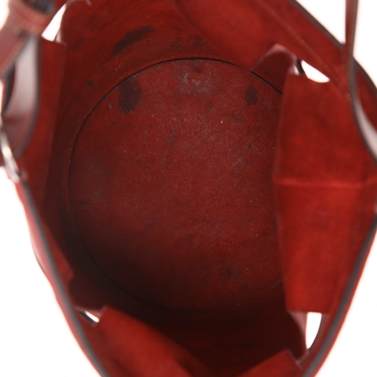 Hermès  Mangeoire handbag  in red box leather - Detail D3