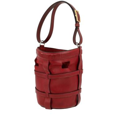 Hermès  Mangeoire handbag  in red box leather