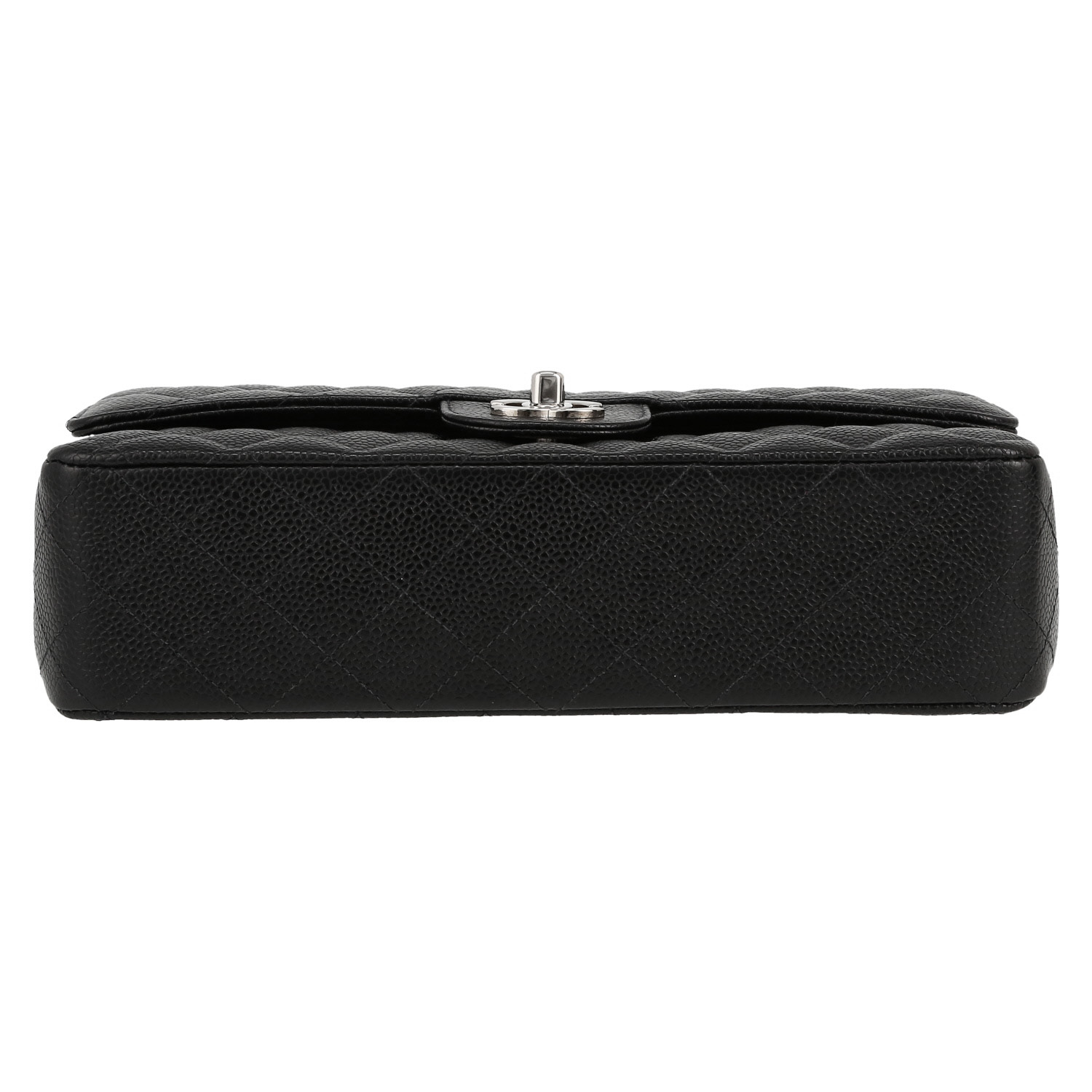 Bolso de mano Chanel  Timeless en cuero granulado acolchado negro - Detail D1