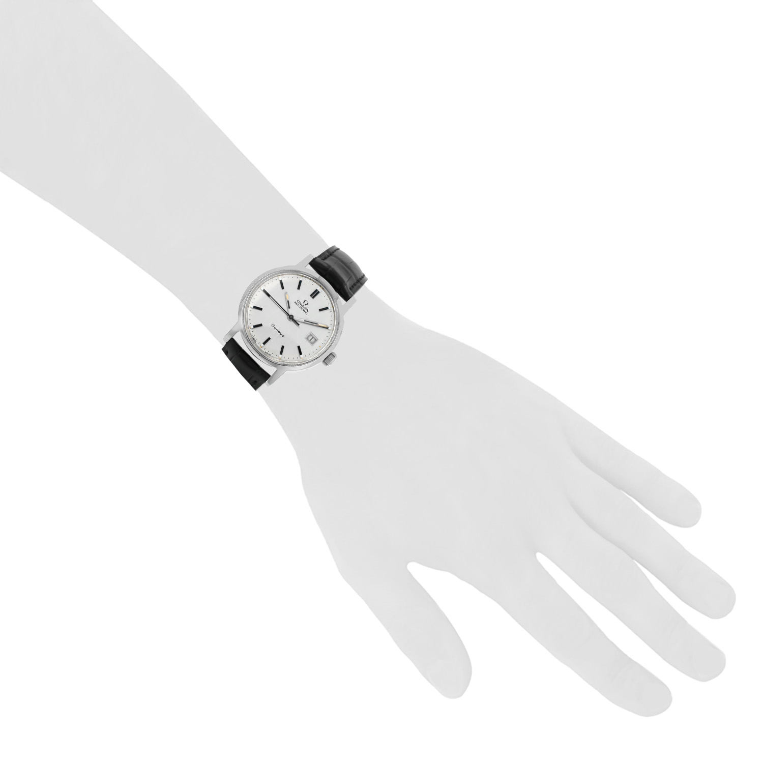 Omega Genève  in stainless steel Ref: Omega - 1660098  Circa 1970 - Detail D1