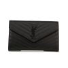 Saint Laurent  Cassandre shoulder bag  in black quilted grained leather - 360 thumbnail
