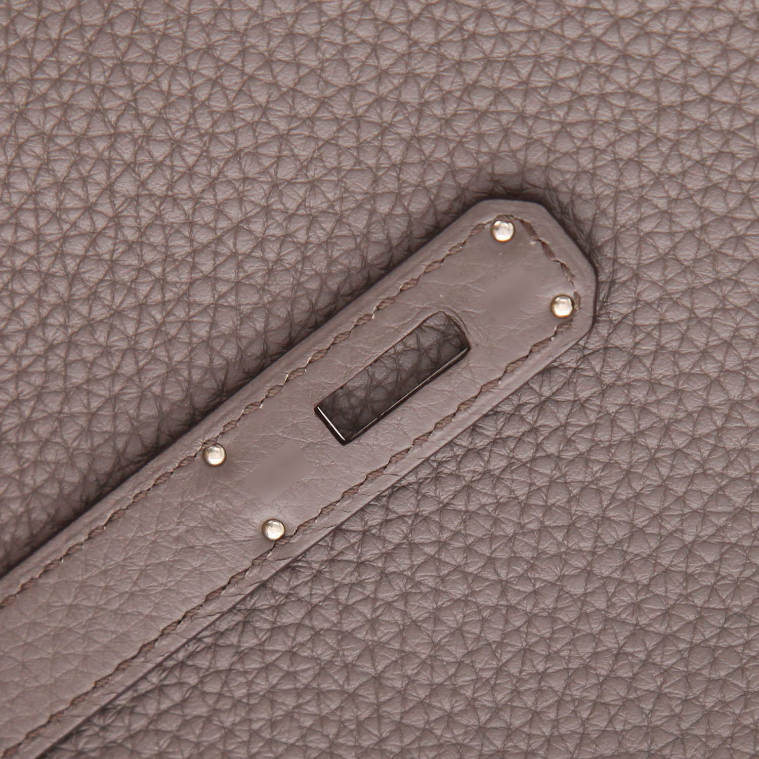 Bolso de mano Hermès  Birkin 30 cm en cuero togo gris - Detail D4
